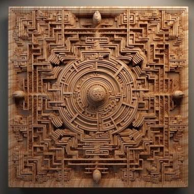 Patterns and decorations stl maze 1 3d model